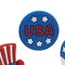 1" Patriotic Red, White & Blue Rubber Rings Assortment 24 Pc.